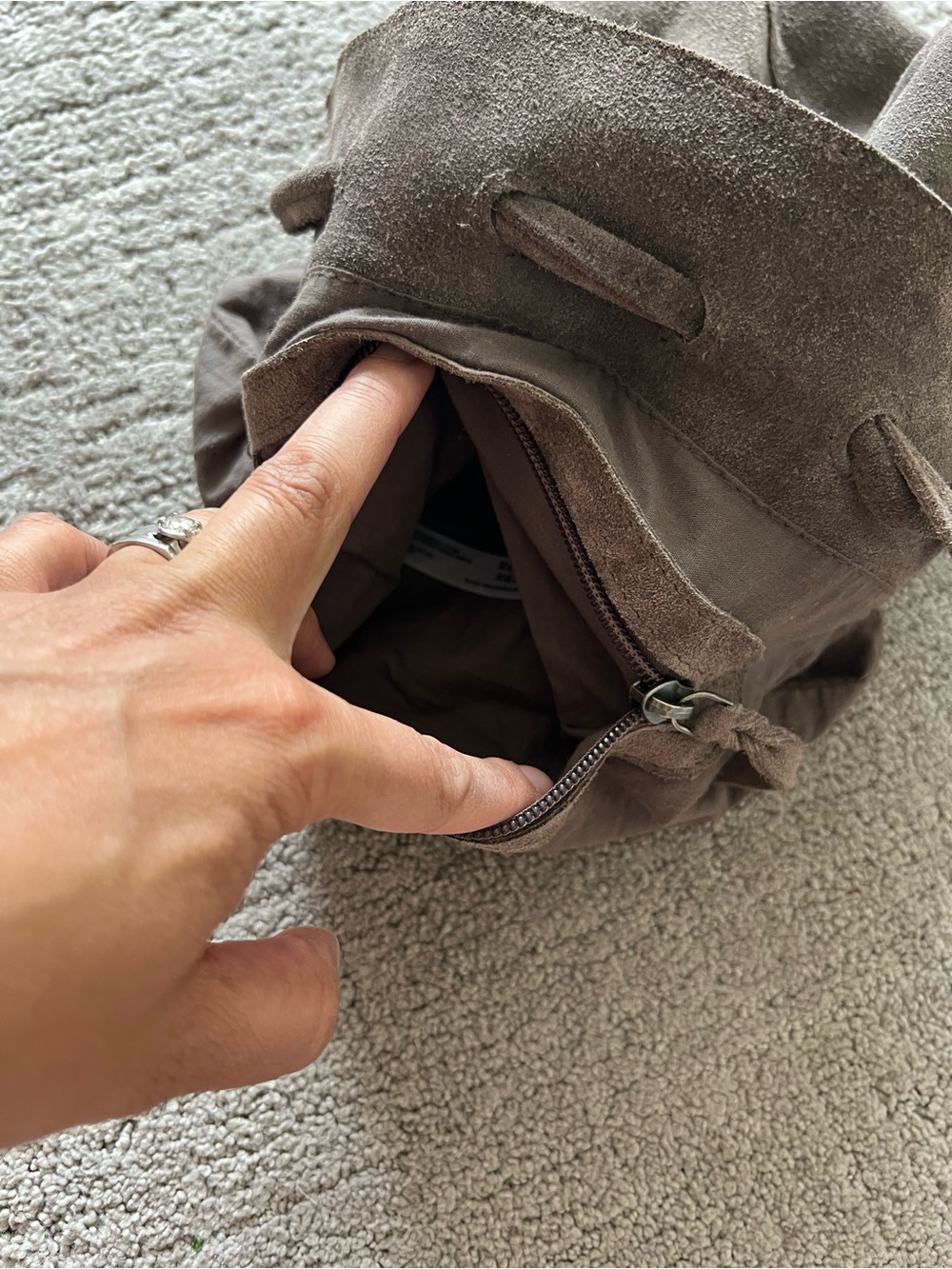 Free People Suede Drawstring Bucket Bag - Picture 12 of 12